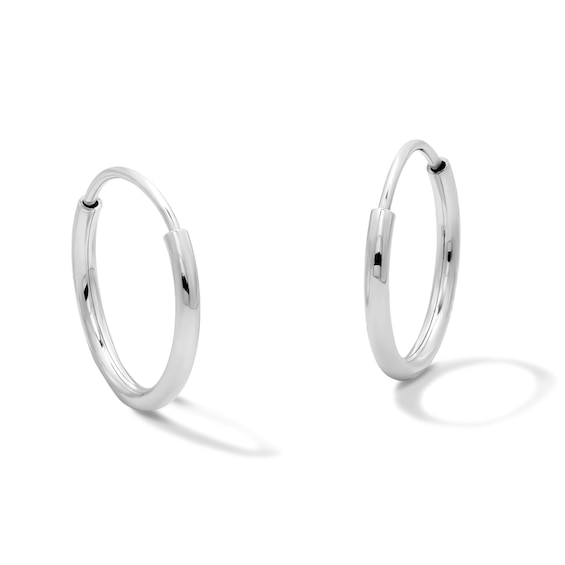 10mm Sterling Silver Hollow Continuous Hoops