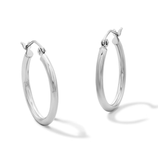 Hollow Sterling Silver 20mm Tube Hoops