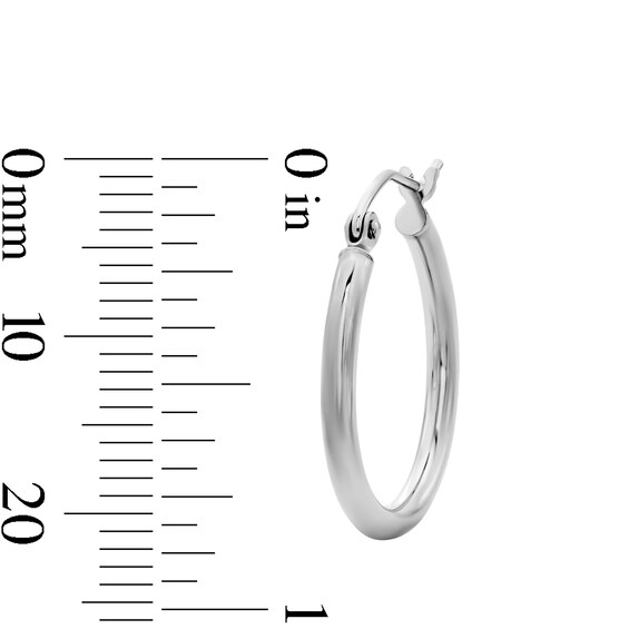 Hollow Sterling Silver 20mm Tube Hoops