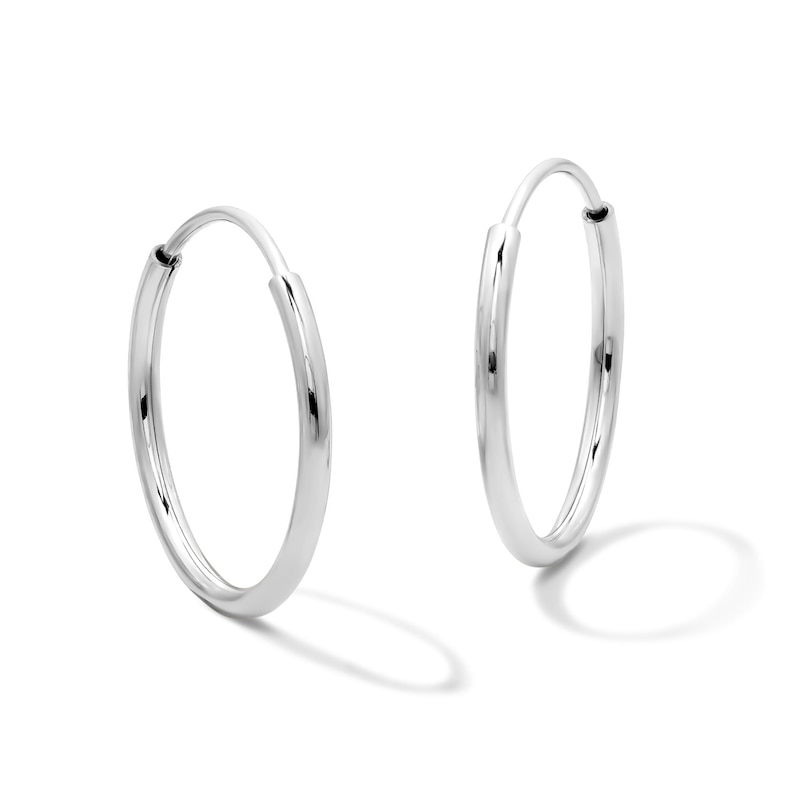 Main Image 1 of 13mm Sterling Silver Hollow Continuous Hoops