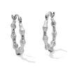 Thumbnail Image 1 of 15.3mm Sterling Silver Hollow Bamboo Hoops