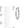 Thumbnail Image 2 of 15.3mm Sterling Silver Hollow Bamboo Hoops