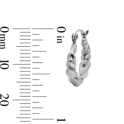 16mm Sterling Silver Diamond-Cut Hollow Swirl Hoops