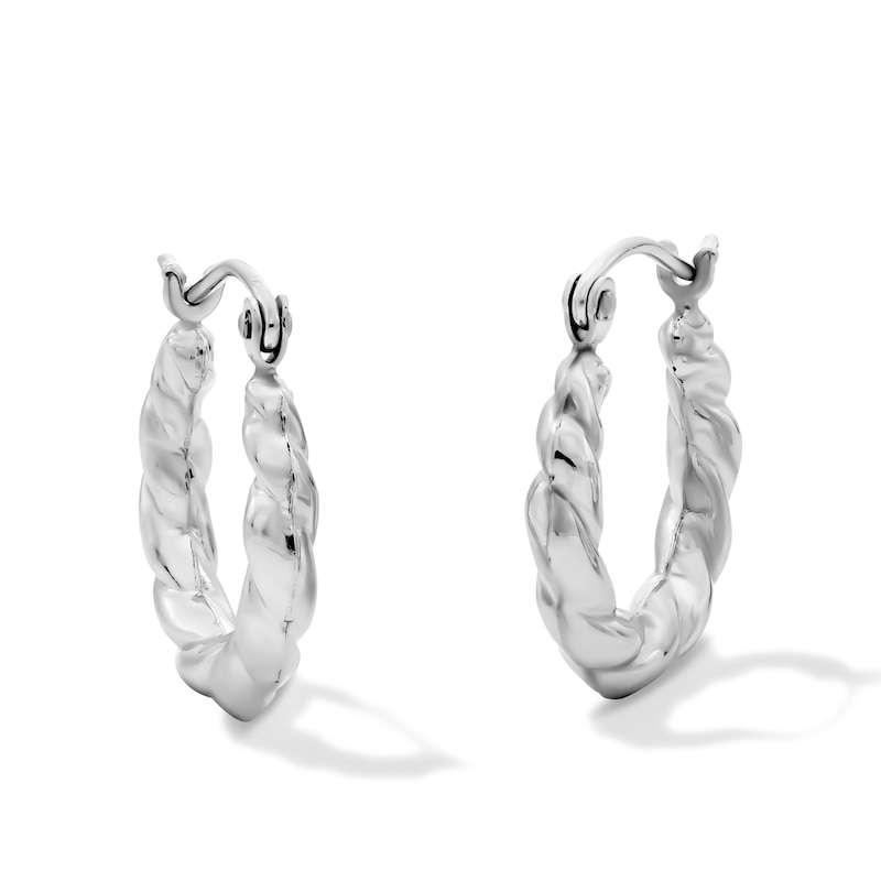 Main Image 1 of Hollow Sterling Silver 16mm Swirl Hoops