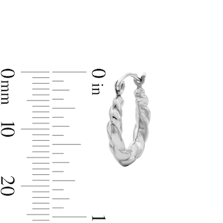 Hollow Sterling Silver 16mm Swirl Hoops