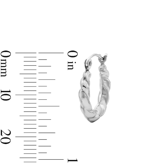 Hollow Sterling Silver 16mm Swirl Hoops