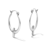 Thumbnail Image 1 of 17mm Sterling Silver Hollow Cross Hoops