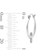 Thumbnail Image 2 of 17mm Sterling Silver Hollow Cross Hoops