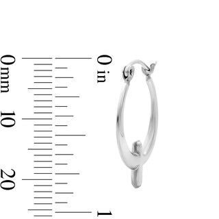17mm Sterling Silver Hollow Cross Hoops