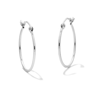 20mm Sterling Silver Hollow Tube Hoops