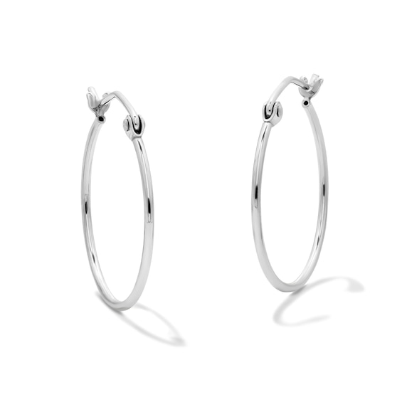 20mm Sterling Silver Hollow Tube Hoops