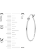 Thumbnail Image 2 of 20mm Sterling Silver Hollow Tube Hoops