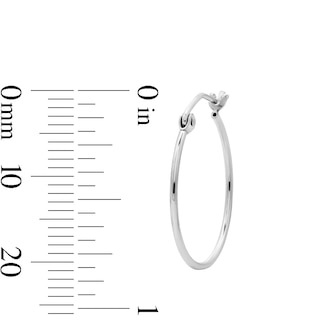 20mm Sterling Silver Hollow Tube Hoops