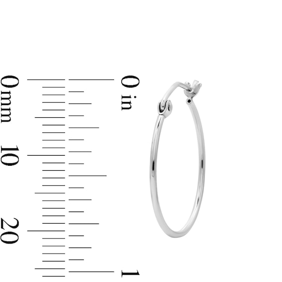 20mm Sterling Silver Hollow Tube Hoops
