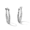 Thumbnail Image 1 of 11.5mm Sterling Silver Hollow Braid Hoops