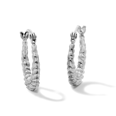 11.5mm Sterling Silver Hollow Braid Hoops