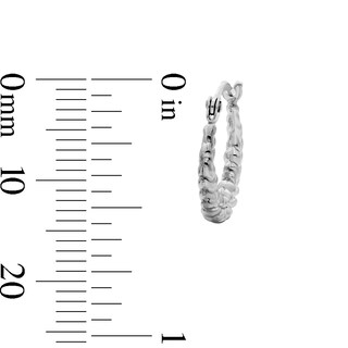 11.5mm Sterling Silver Hollow Braid Hoops