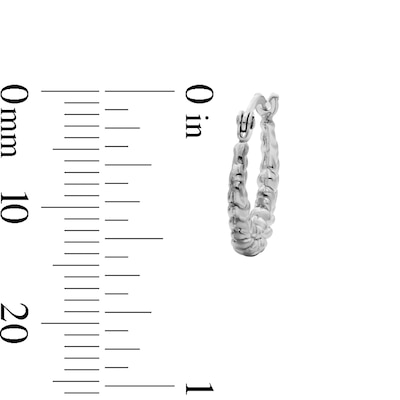 11.5mm Sterling Silver Hollow Braid Hoops