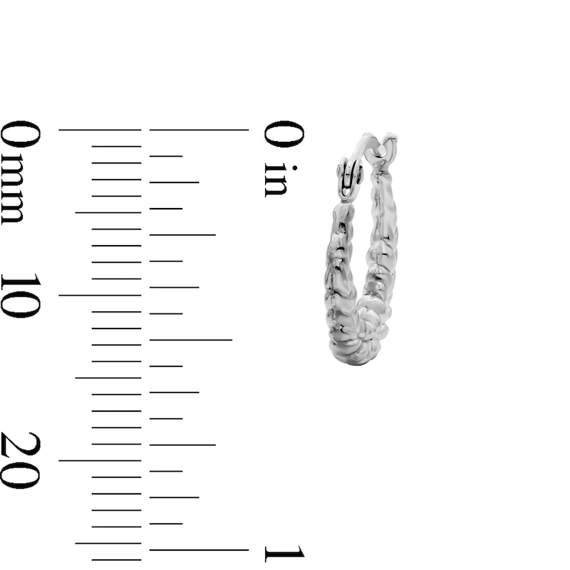 Main Image 2 of 11.5mm Sterling Silver Hollow Braid Hoops