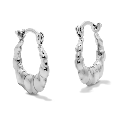 12.5mm Sterling Silver Hollow Puff Hoops