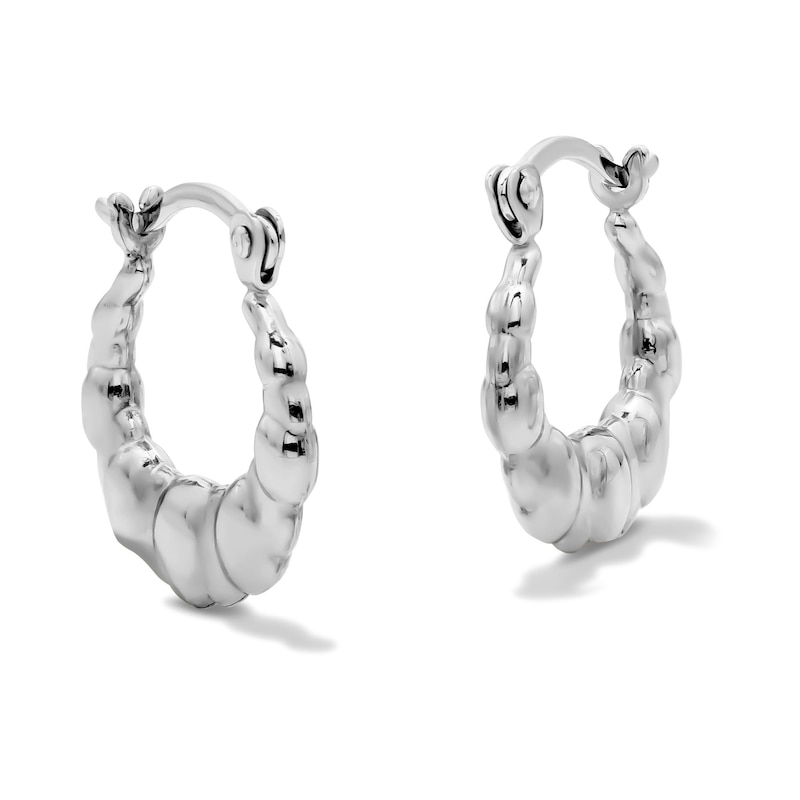 Main Image 1 of 12.5mm Sterling Silver Hollow Puff Hoops