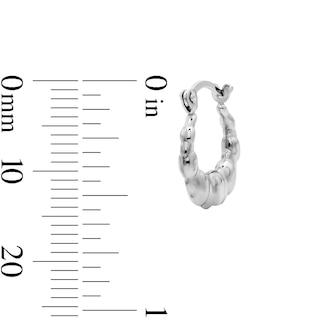 12.5mm Sterling Silver Hollow Puff Hoops