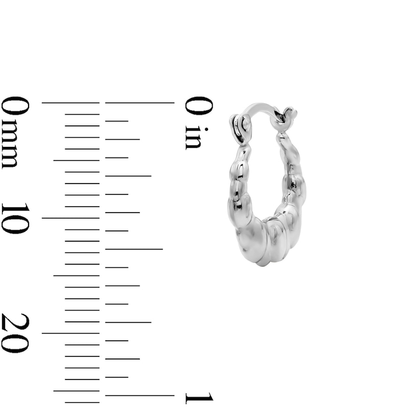 Main Image 2 of 12.5mm Sterling Silver Hollow Puff Hoops