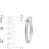 Thumbnail Image 2 of 17mm Sterling Silver Diamond-Cut Hollow Oval Hoops