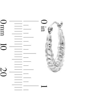 Hollow Sterling Silver 16.5mm Braid Hoops