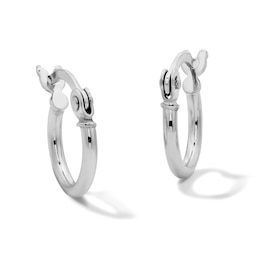 9mm Sterling Silver Hollow Huggie Hoops