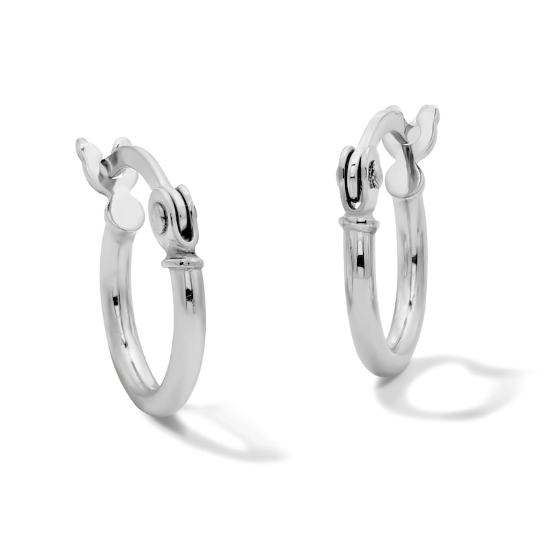 Main Image 1 of 9mm Sterling Silver Hollow Huggie Hoops