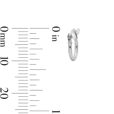 9mm Sterling Silver Hollow Huggie Hoops