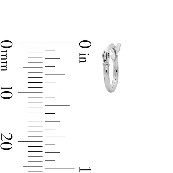 9mm Sterling Silver Hollow Huggie Hoops