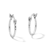 Thumbnail Image 1 of 10mm Sterling Silver Diamond-Cut Hollow Hoops