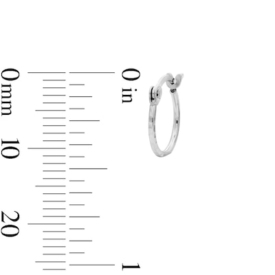 10mm Sterling Silver Diamond-Cut Hollow Hoops