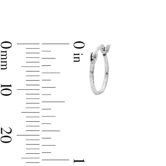 10mm Sterling Silver Diamond-Cut Hollow Hoops