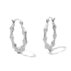 Thumbnail Image 1 of 19mm Sterling Silver Hollow Bamboo Hoops