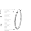 Thumbnail Image 2 of Hollow Sterling Silver 25mm Mesh Tube Hoops