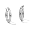 Thumbnail Image 1 of 15mm Sterling Silver Satin-Finish Hollow Tube Hoops