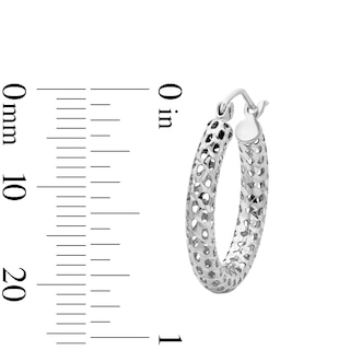 Hollow Sterling Silver 20mm Mesh Tube Hoops