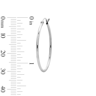 Hollow Sterling Silver 30mm Tube Hoops