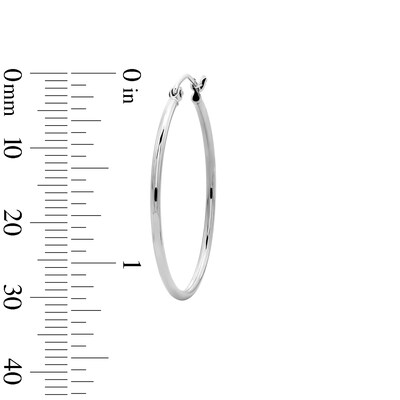 Hollow Sterling Silver 30mm Tube Hoops