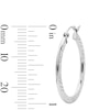 Thumbnail Image 2 of 25mm Sterling Silver Diamond-Cut Hollow Hoops