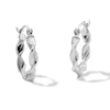 Thumbnail Image 1 of 15mm Sterling Silver Diamond-Cut Twist Hoops
