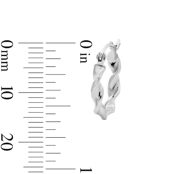 Hollow Sterling Silver 15mm Twist Hoops