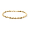 14K Gold Plated Rope Chain Bracelet - 7.5"