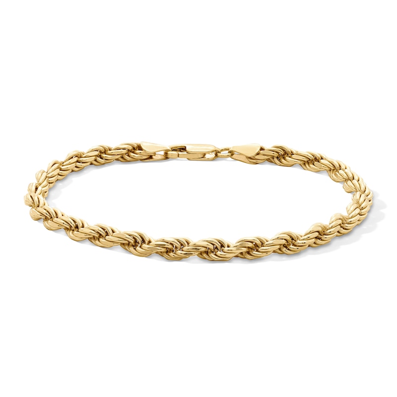 14K Gold Plated Rope Chain Bracelet - 7.5"