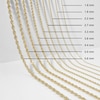 Thumbnail Image 5 of 14K Gold Plated Sterling Silver Rope Chain - 24"