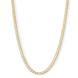 14K Gold Plated 4.6mm Flat Curb Chain - 20"