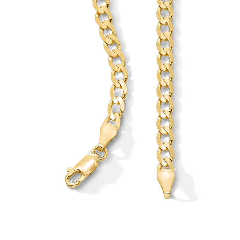 14K Gold Plated 4.6mm Flat Curb Chain - 24"